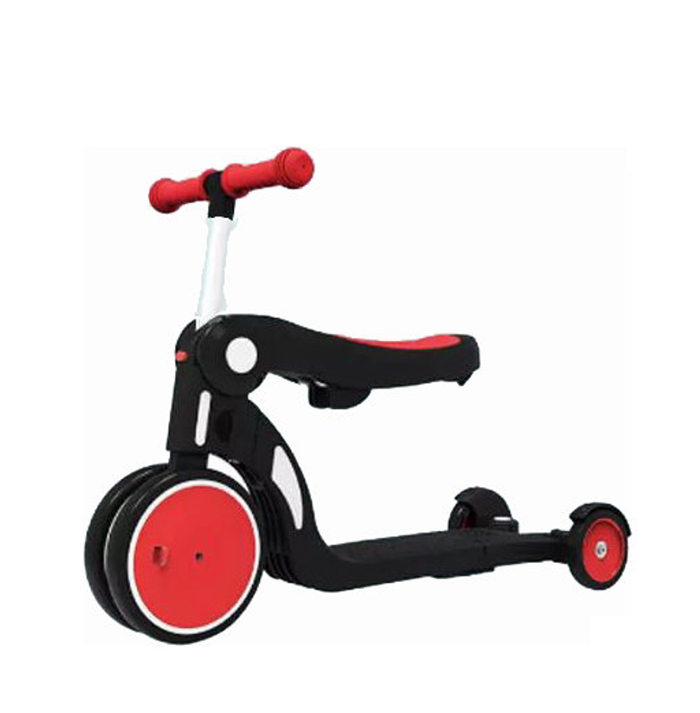 Самокат-беговел Xiaomi BeBeHoo Deformation Stroller DGN5-2 черно-красный