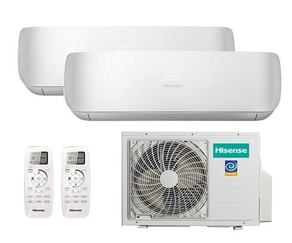 Мульти сплит-система Hisense на 2 комнаты (20+20 кв.м.) PREMIUM DESIGN