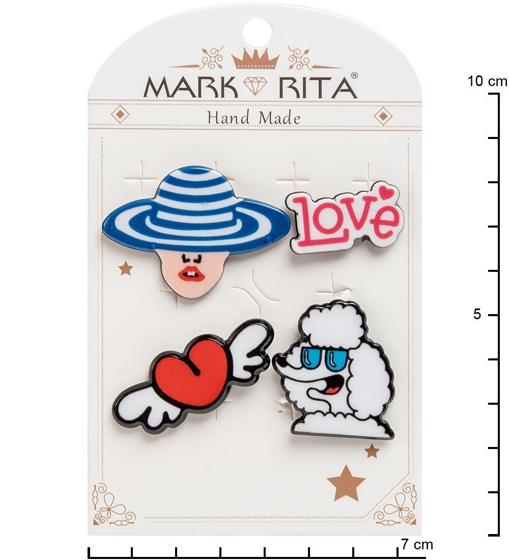 MR- 93 Н-р брошей с цанговым зажимом бабочка «Гламурный стиль» Mark Rita