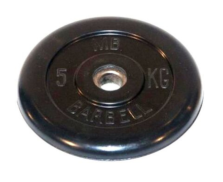 Диск обрезиненный BARBELL MB (металлическая втулка) 5 кг / диаметр 26 мм