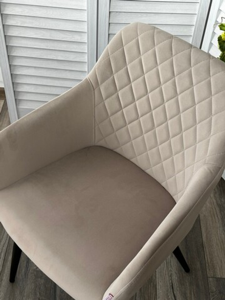 Стул BRANDY 505-7 Капучино, велюр "беспальчиковый" / черный каркас, М-City