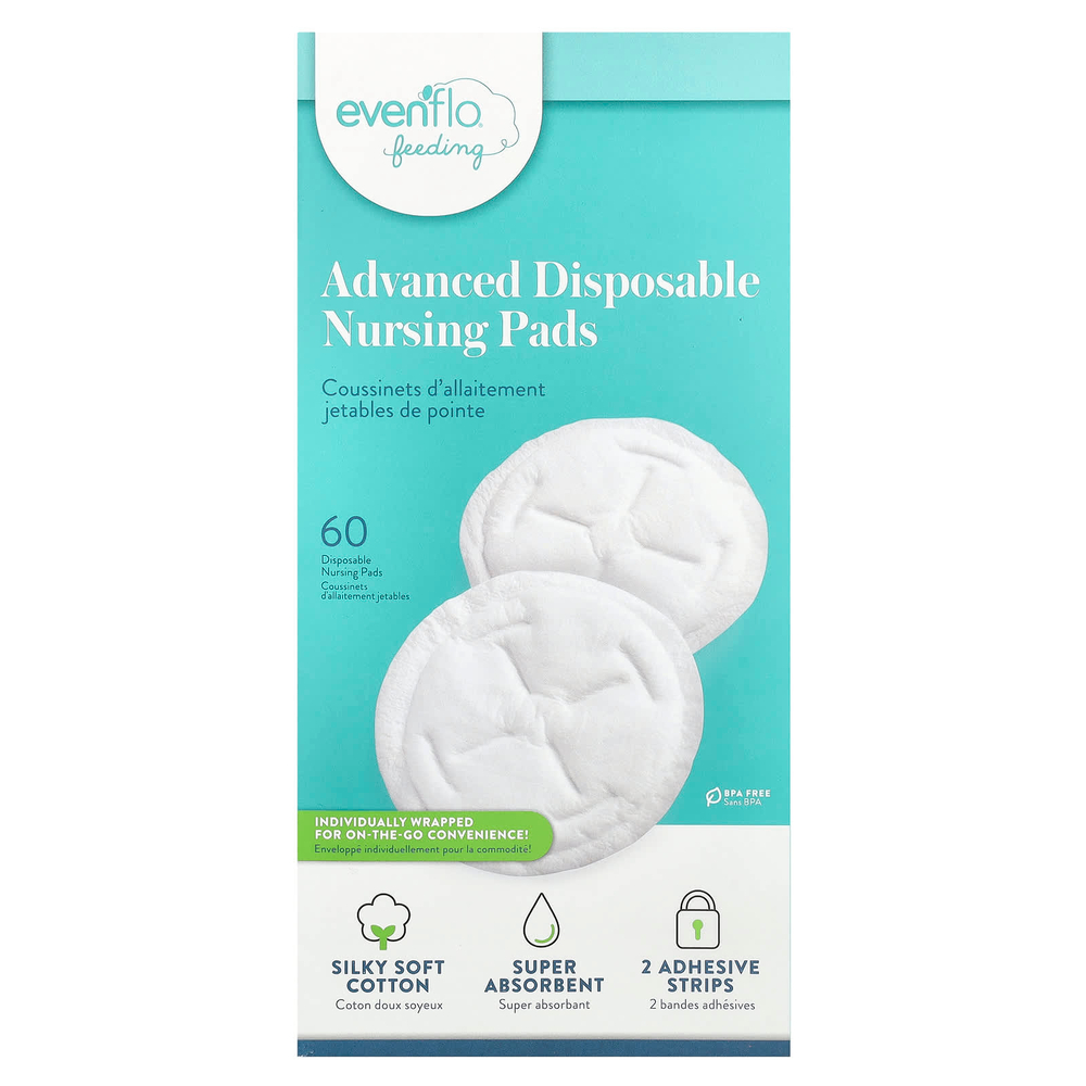 Evenflo Feeding, Улучшенные одноразовые прокладки для кормления, 60 шт.