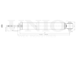 Амортизатор газовый задней подвески UNIO SAB-10739