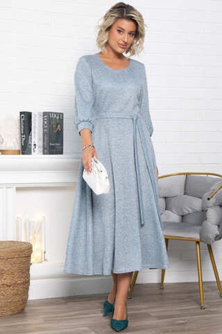 Платье трикотажное Ирина НЬЮ (голубой меланж) П15027-9М LT Collection