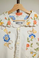 Рубашка Soeurs Purple Flowers Shirt white