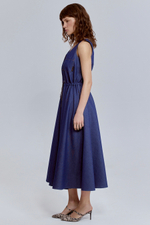 Платье без рукавов из денима