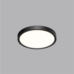 7660/18L MITRA LED SN 554 Светильник пластик/белый/черный LED 18Вт 3000/4000K D230 IP40 ALFA BLACK