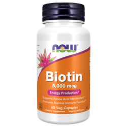 Now Foods Biotin 5000 60 / 120 veg capsules, Витамин B7 (Биотин)