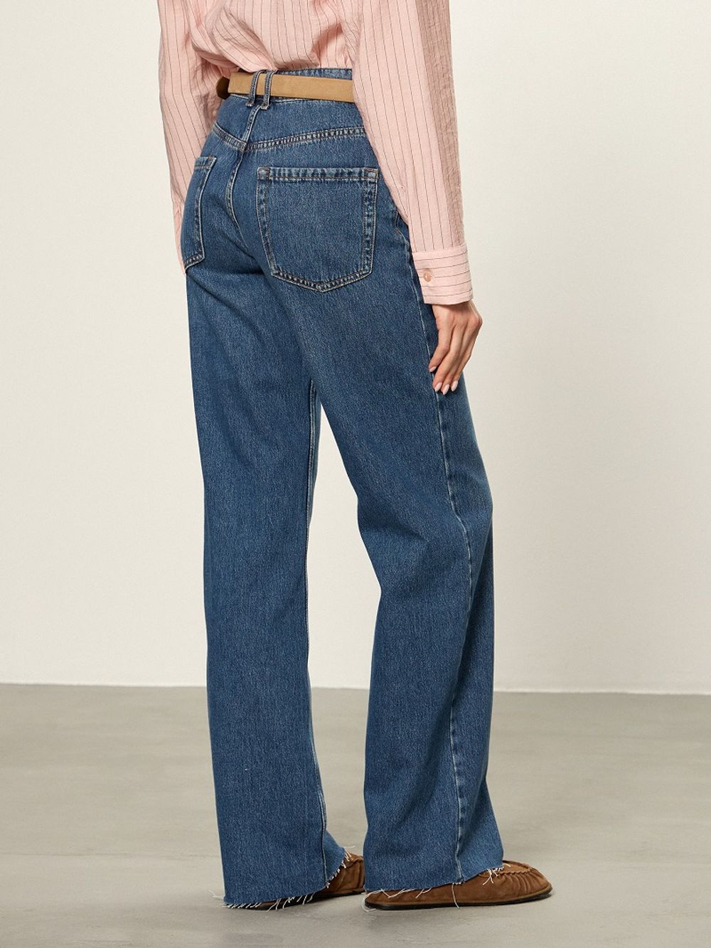 Джинсы прямые синие