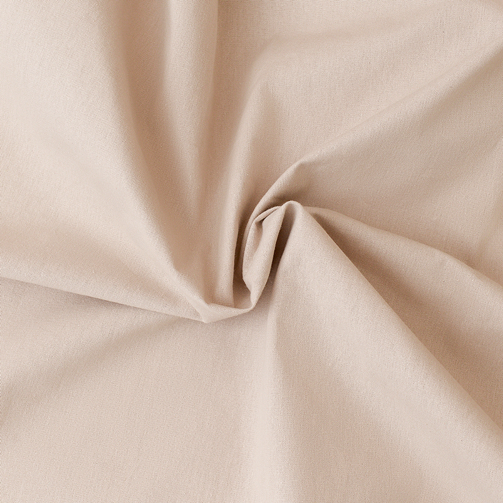 Штора из хлопка с помпонами бежево-серого цвета из коллекции essential, 150х290 см