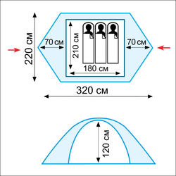 Tramp палатка Scout 3 (V2) (зеленый)