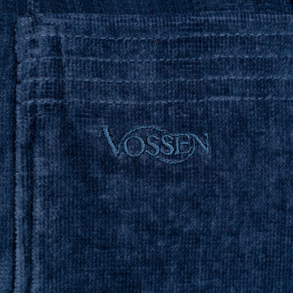 Халат велюровый Vossen Texas winter night 476 темно-синий