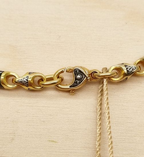 Браслет литой Византийский орнамент. 4 мм