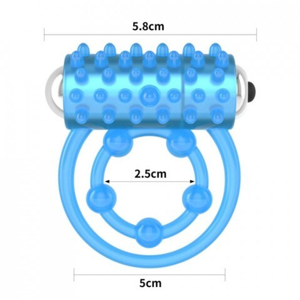 Двойное эрекционное кольцо с вибрацией Lumino Play (светится в темноте)