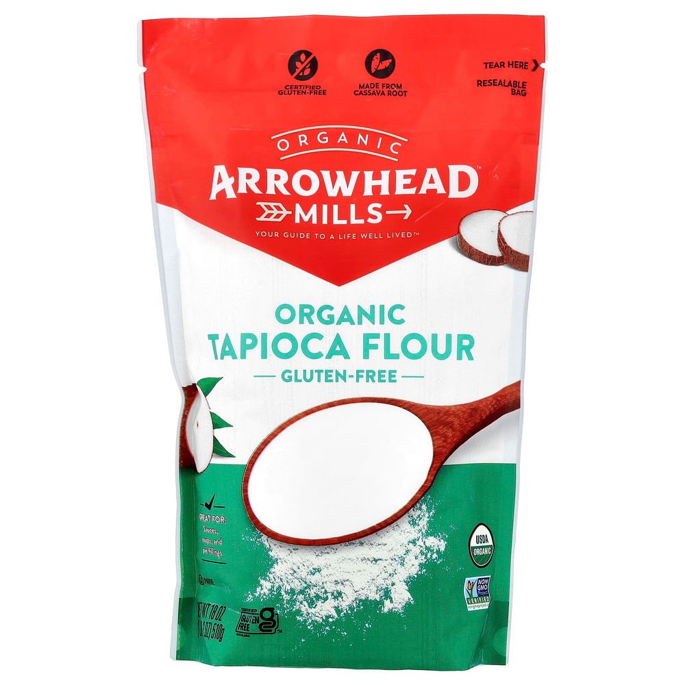 Arrowhead Mills, органическая мука из тапиоки, без глютена, 510 г (18 унций)