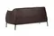 Двухместный диван Gun 150 см, тёмно-коричневая натуральная кожа