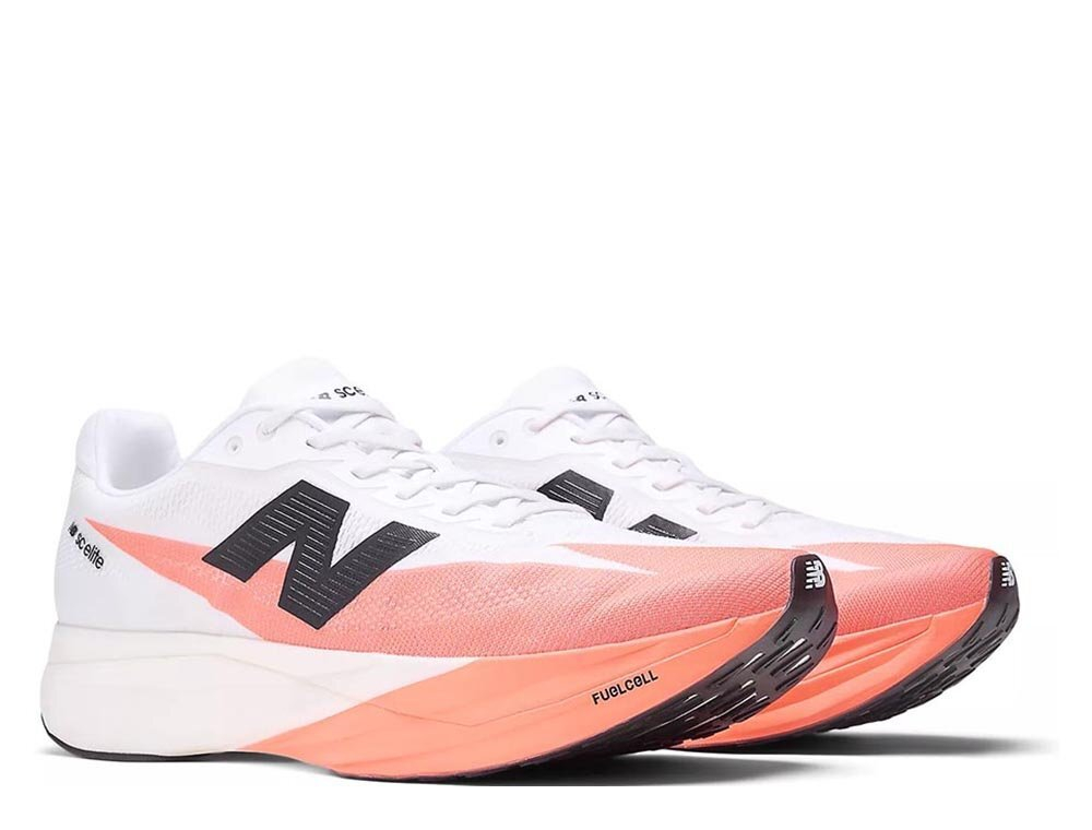 Кроссовки для бега мужские New Balance Fuelcell SuperComp Elite v5 Бело-Коралловые