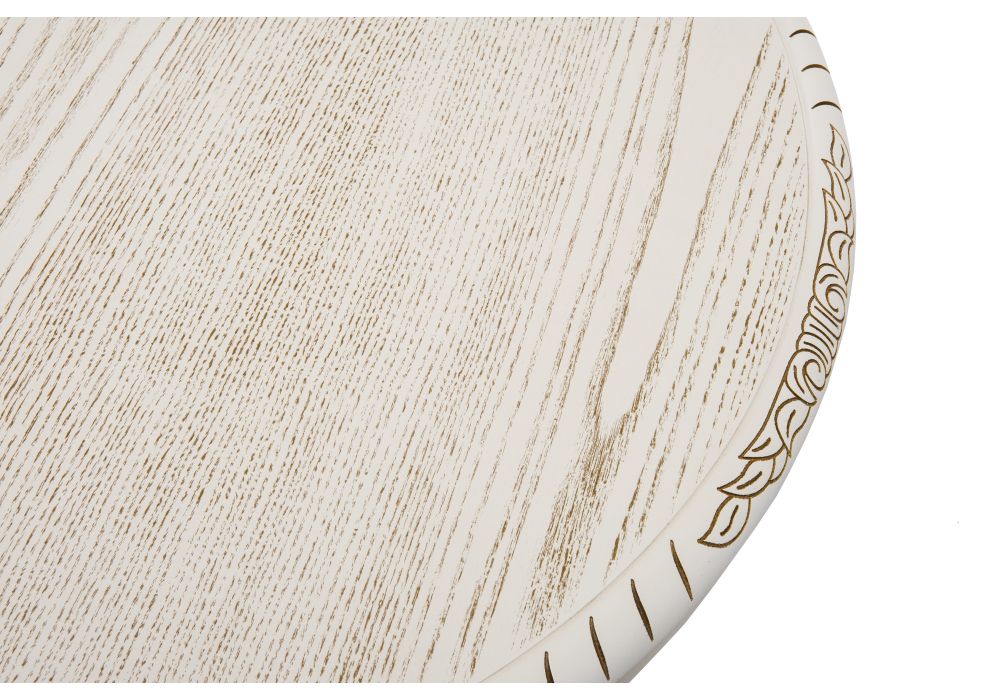 Журнальный столик Бернард 70х63 молочный с золотой патиной