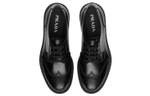 PRADA Lace Up Derby Black Brushed Leather