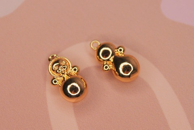 Подвеска неваляшка 20х9 мм позолота