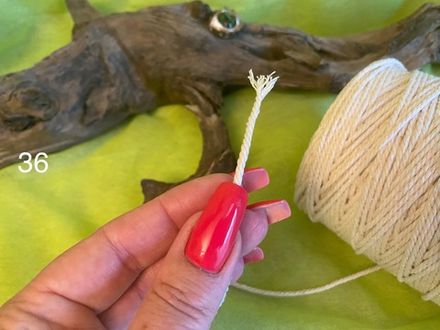 Фитиль № 36. Для свечей диаметром 5-6 см. Канатного типа № 36. х/б - 100%. Цена указана за метр.