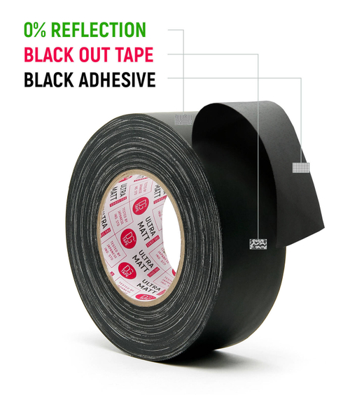 Клейкая лента Black2Black Gaffer Tape@ultraMATT - Гаффа тейп 50мм/45м - Черный на Черном