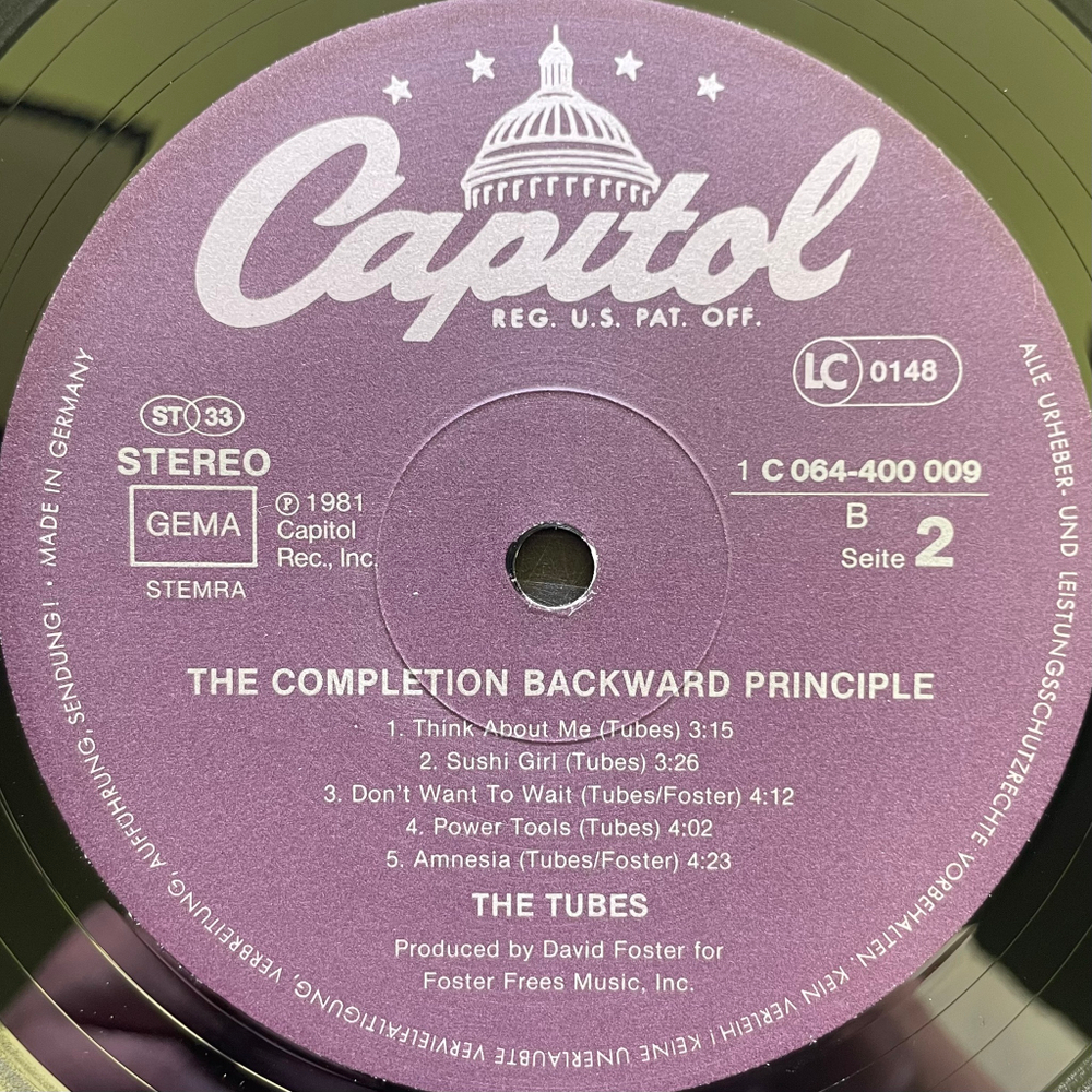 Tubes - The Completion Backward Principle (Германия 1981г.)