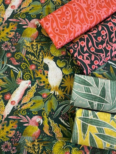 ТРОПИЧЕСКИЙ ЛЕС #3, 100% хлопок Handmade Fabrics 3