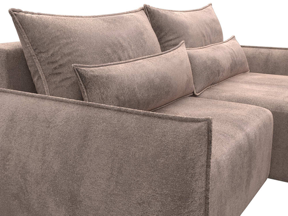 Диван угловой Лига-051 НПБ угол универсальный ВЕЛЮР TOWER 05 бежевый