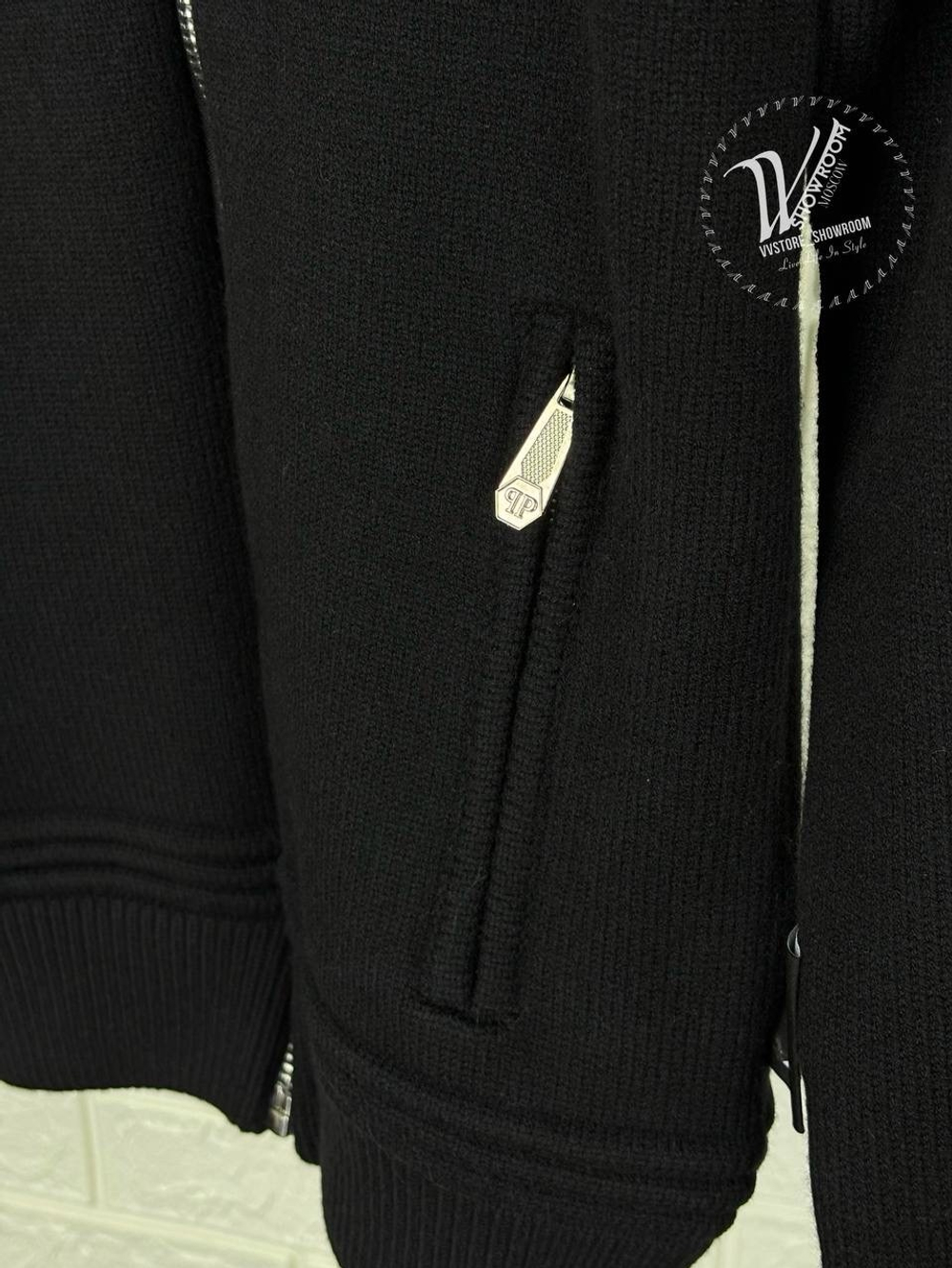 Кофта на молнии Philipp Plein из теплой шерсти