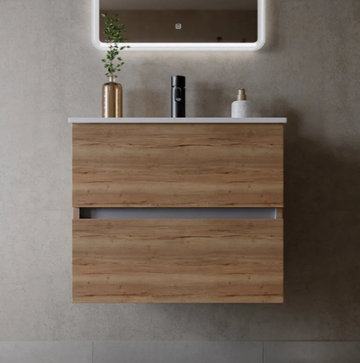 Тумба подвесная SANCOS Urban 790х450х550, c двумя ящиками оснащенными доводчиками, дуб галифакс натуральный , арт. UR80EG