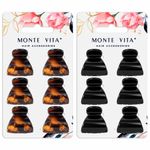 Крабы для волос НАБОР 6 шт, 2,7 см, АССОРТИ, MONTE VITA 457024