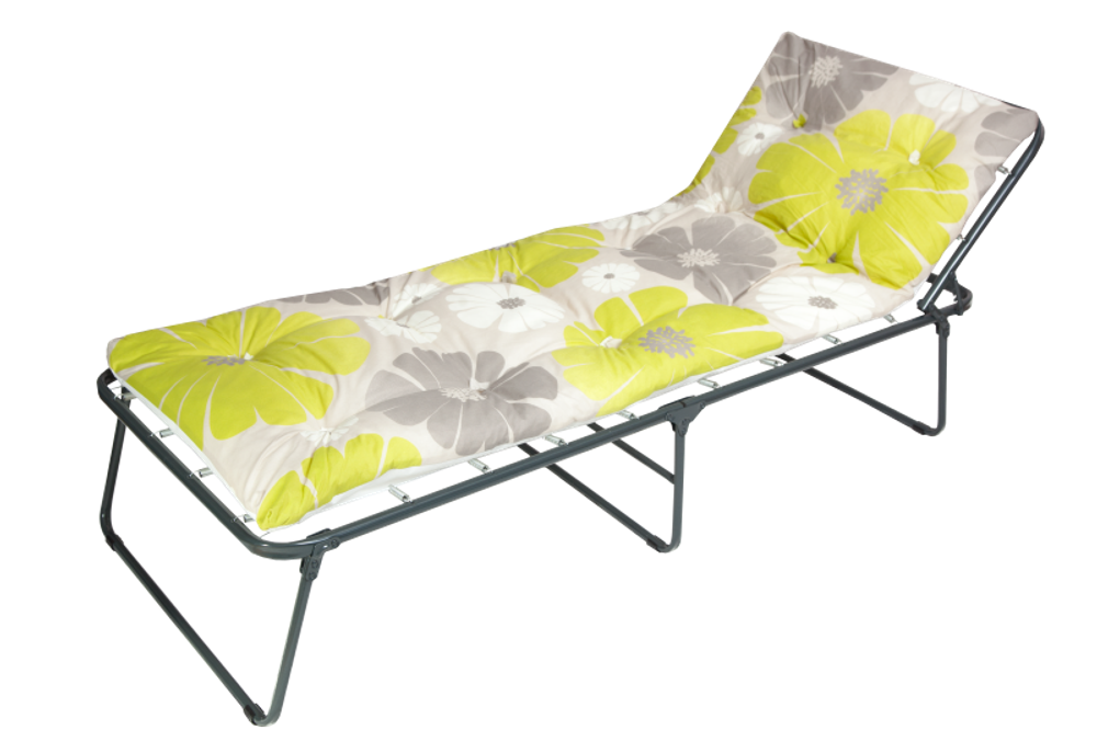 Кровать раскладная Надин мягкая (крошка) арт.С648/92г (цвет ткани серый рис.цветы гофрокартон (1 шт. в уп.)