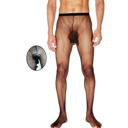 Мужские легинсы черные в сетку LaBlinque LB15143