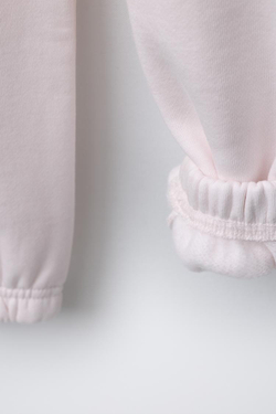 ZARA БАЗОВЫЕ БРЮКИ-ДЖОГГЕРЫ ИЗ МЯГКОЙ ТКАНИ, РОЗОВЫЙ