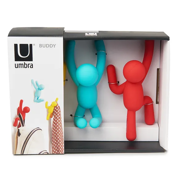 Вешалки-крючки Buddy 3 шт. разноцветные яркие