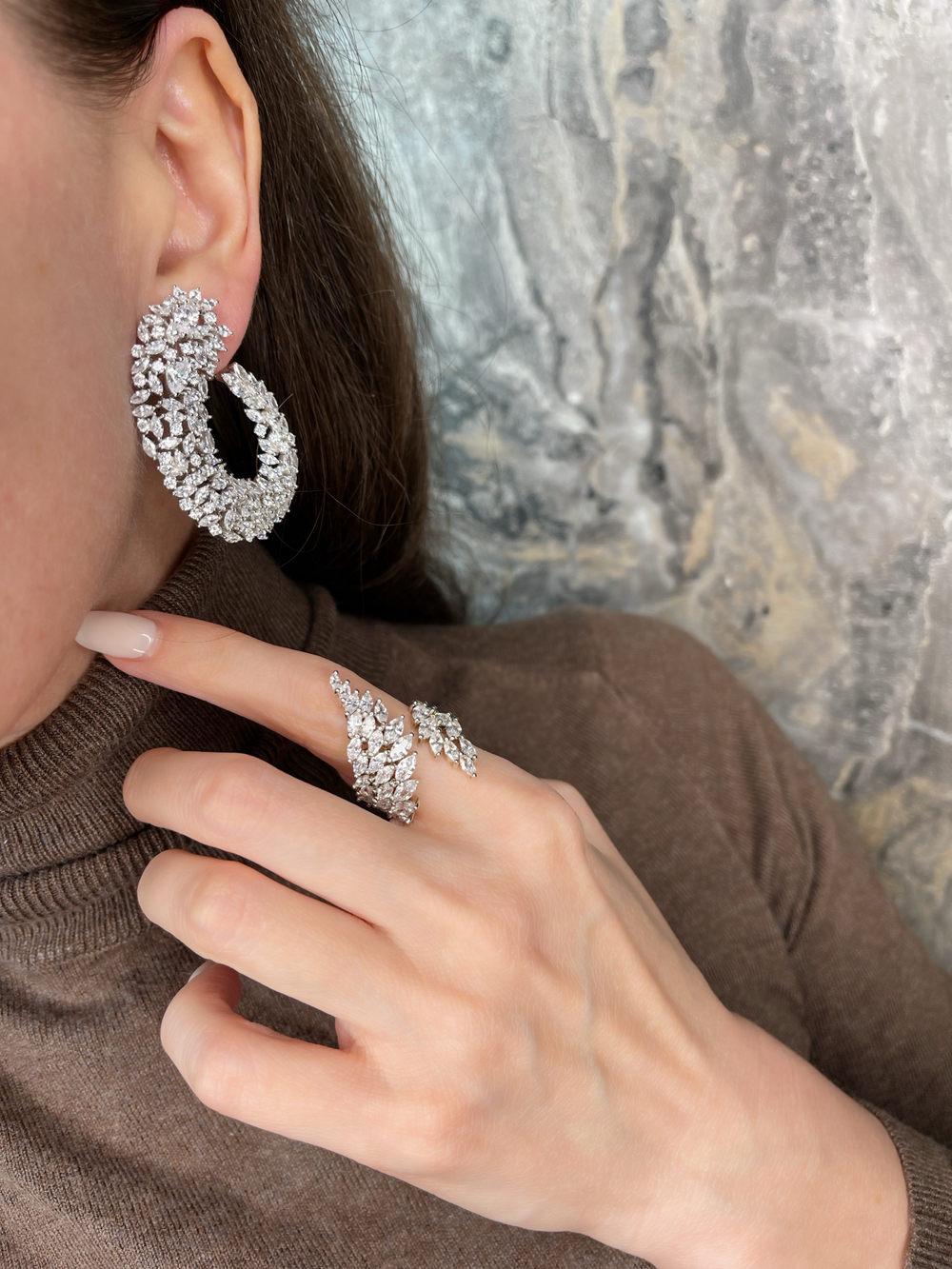 Серьги ажурные