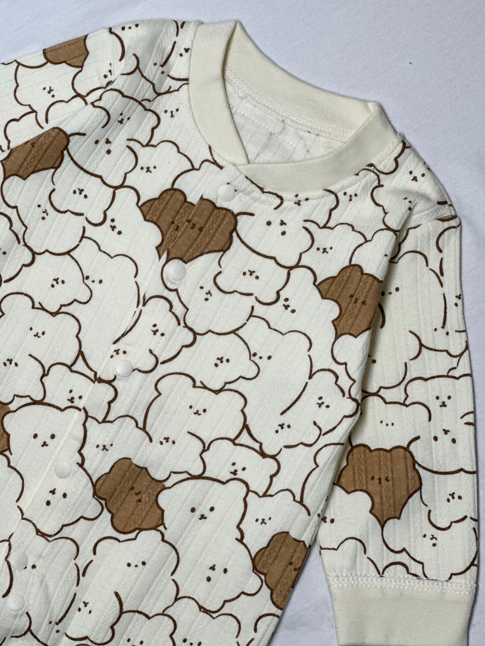 Комбинезон на кнопках Контурные Мишки в рубчик