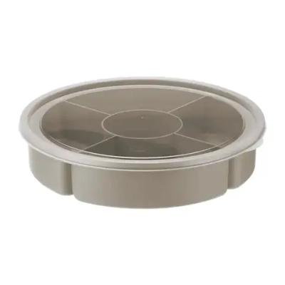 Менажница с крышкой 5 секций (4*400мл+220мл) капучино