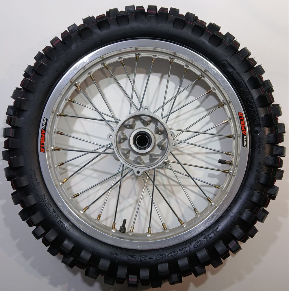 Колесо заднее в сборе с антибуксатором 110/100-18 6х153х125 (звезда), 4х140х121 (диск) Мотоцикл Apollo M3 300