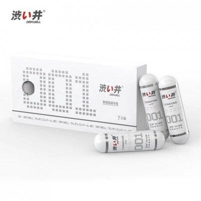 Презервативы DryWell в капсуле, ультратонкие 0,01 мм, полиуретановые (гипоаллергенные) 1 шт.
