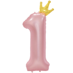 Шар фольгированный Цифра 1 115 см (Розовый)