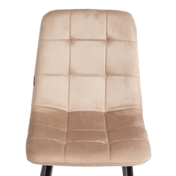 Стул CHILLY (mod. JSC-220) Велюр/металл , 44,5х52,5х88 см, Beige (бежевый) HLR8 / черный (Комплект из 4 шт.)