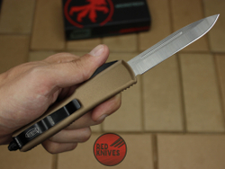 Нож Microtech Ultratech S/E - коричневая рукоять, стандартный клинок сатин RK-373