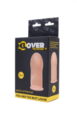 Удлиняющая насадка из латекса из серии XLover (9 см) (Цвет: телесный)