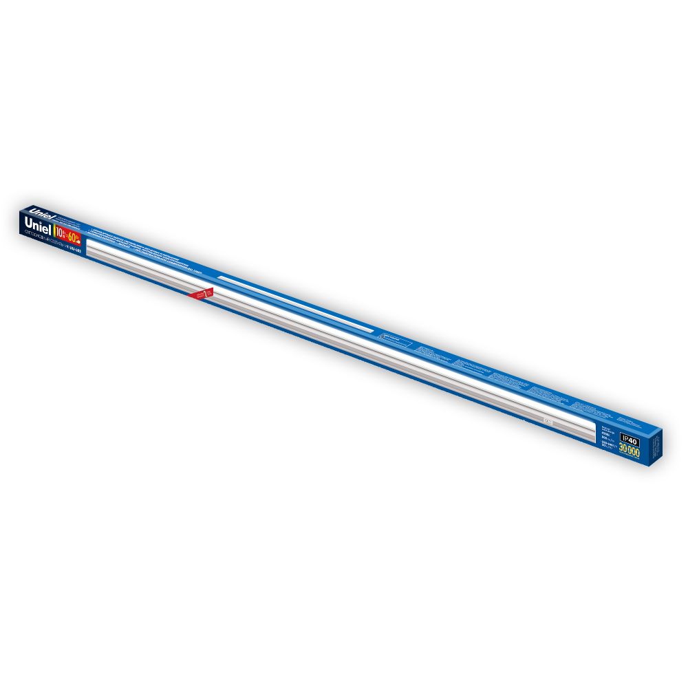 ULI-L02-10W-4200K-SL Светильник линейный светодиодный аналог Т5. Белый свет4200K. 800Lm. Выключатель на корпусе. Серебристый. TM Uniel.