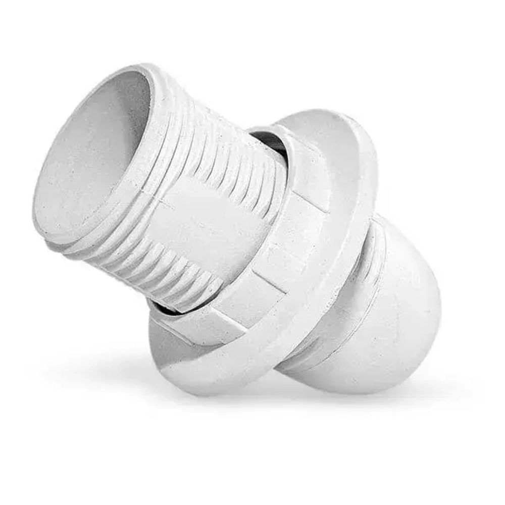 Патрон для лампочки пластиковый с кольцом, цоколь Е14, 3 штуки, термостойкий пластик