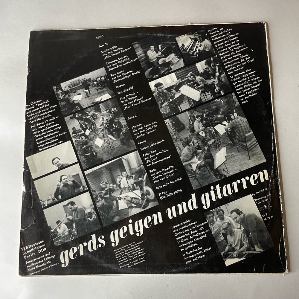 Винтажная виниловая пластинка LP Gerd Natschinski Герд Начинский, Gerds Geigen Und Gitarren (ГДР 1970)