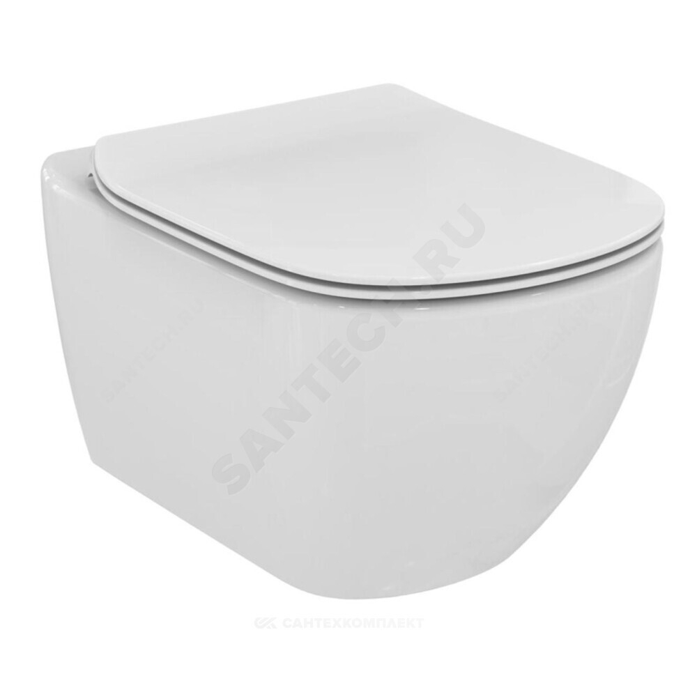 Унитаз подвесной горизонтальный выпуск без сиденья TESI AquaBlade Ideal Standard T007901
