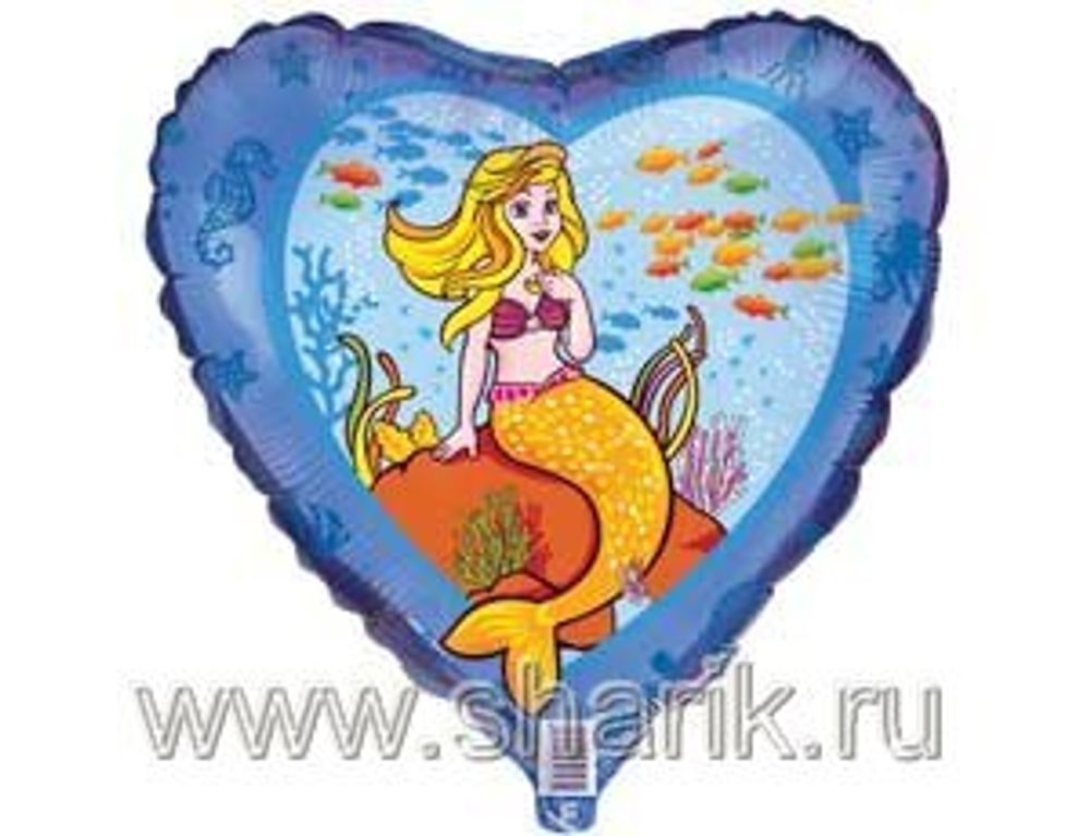Ф 18&quot; Сердце Русалочка